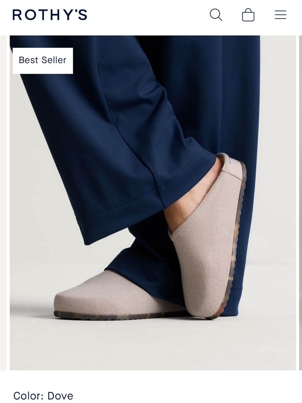 💖SPOTLIGHT💖NWOT Rothy’s Casual Clog in Dove - Picture 2 of 10